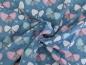 Preview: Reststück Baumwolljersey Lovly Schmetterling Jeansblau 118 x 145 cm